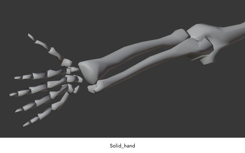 ローポリ人体モデル(Mixamoアニメーションガイド付き)