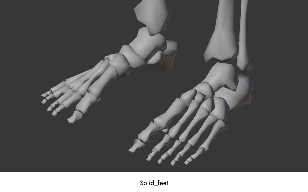 ローポリ人体モデル(Mixamoアニメーションガイド付き)