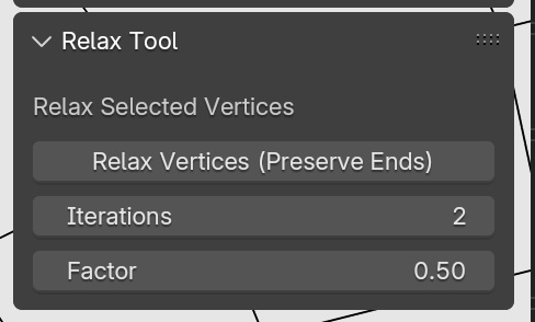 Blender4.4.1でRelaxツールを追加するアドオン