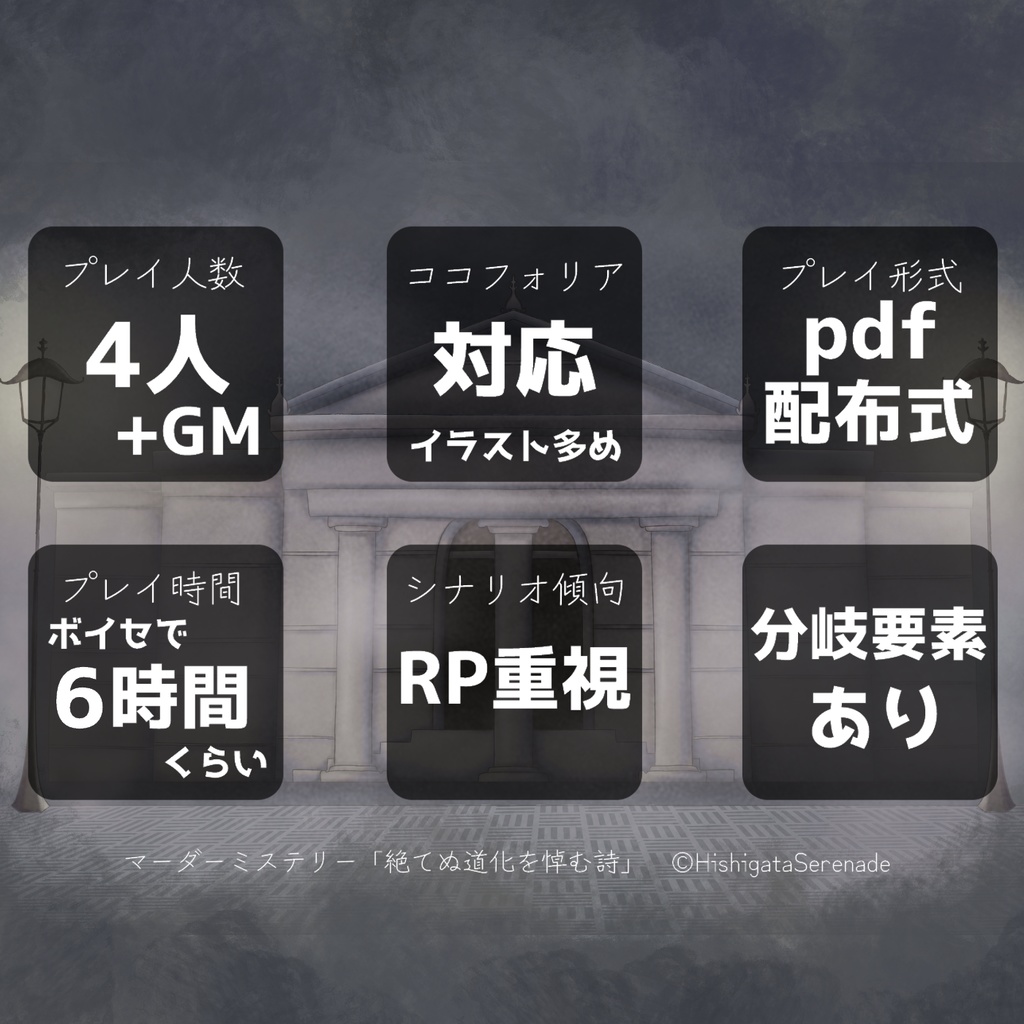 【4人用長編マーダーミステリー】絶てぬ道化を悼む詩