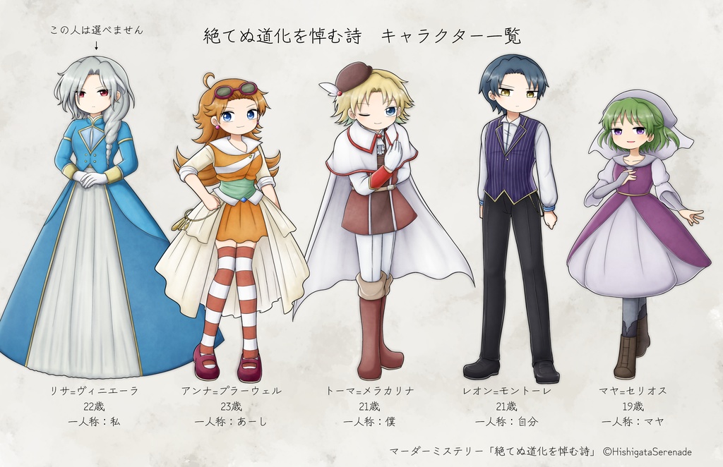 【4人用長編マーダーミステリー】絶てぬ道化を悼む詩