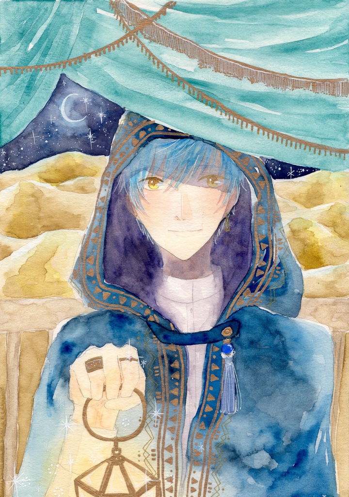 刀剣乱舞 一期一振 水彩原画