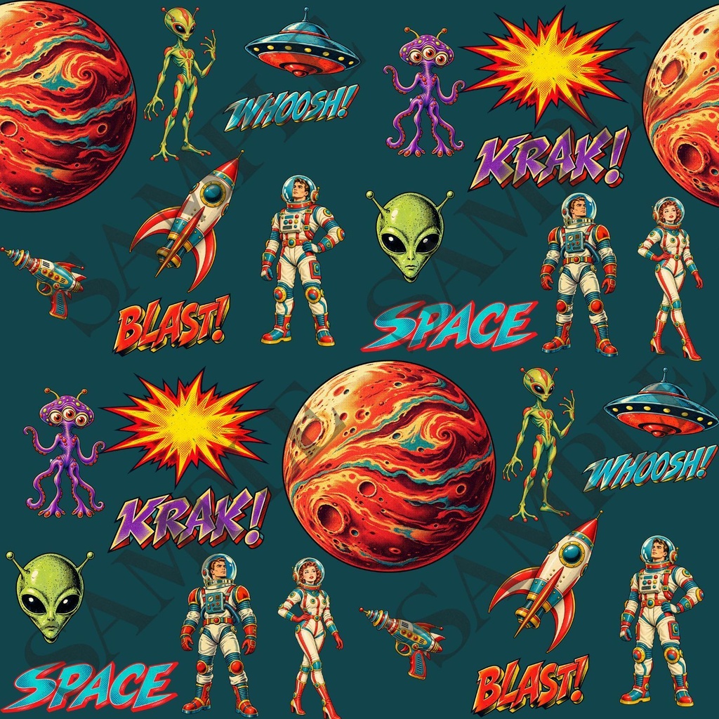 火星探査デジタルペーパー4枚セット3600×3600pxPNG・PDF|壁紙・背景素材・ラッピング・デジタル手帳|Mars Exploration