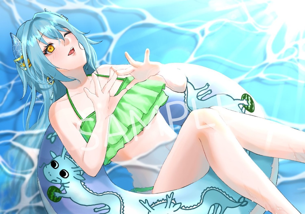 プレイマット/デスクマット（水着イラスト）