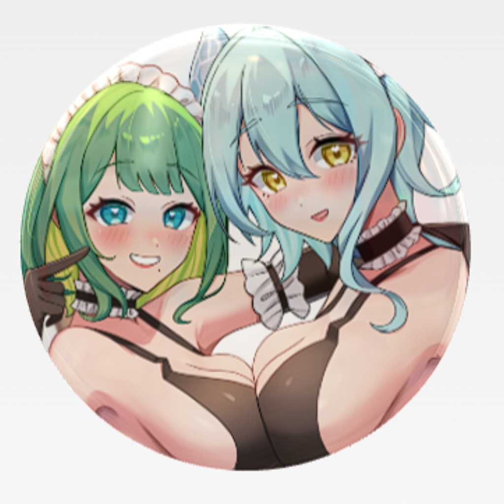 翡翠さね×吞田くれい　缶バッジ