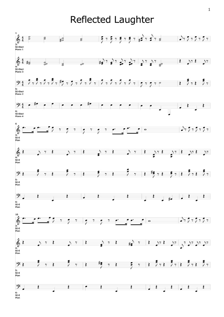 【楽譜】奥のカガミで笑う影 (Reflected Laughter)【星のカービィ トリプルデラックス】