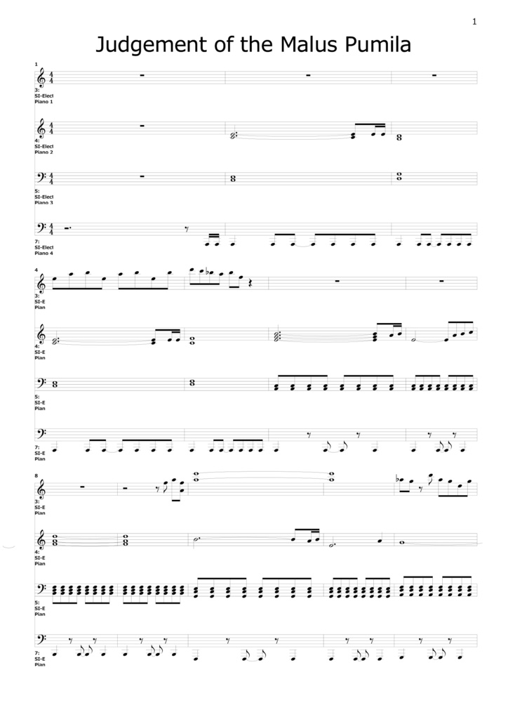 【楽譜】断罪のマルスプミラ (Judgement of the Malus Pumila)【星のカービィWiiデラックス】