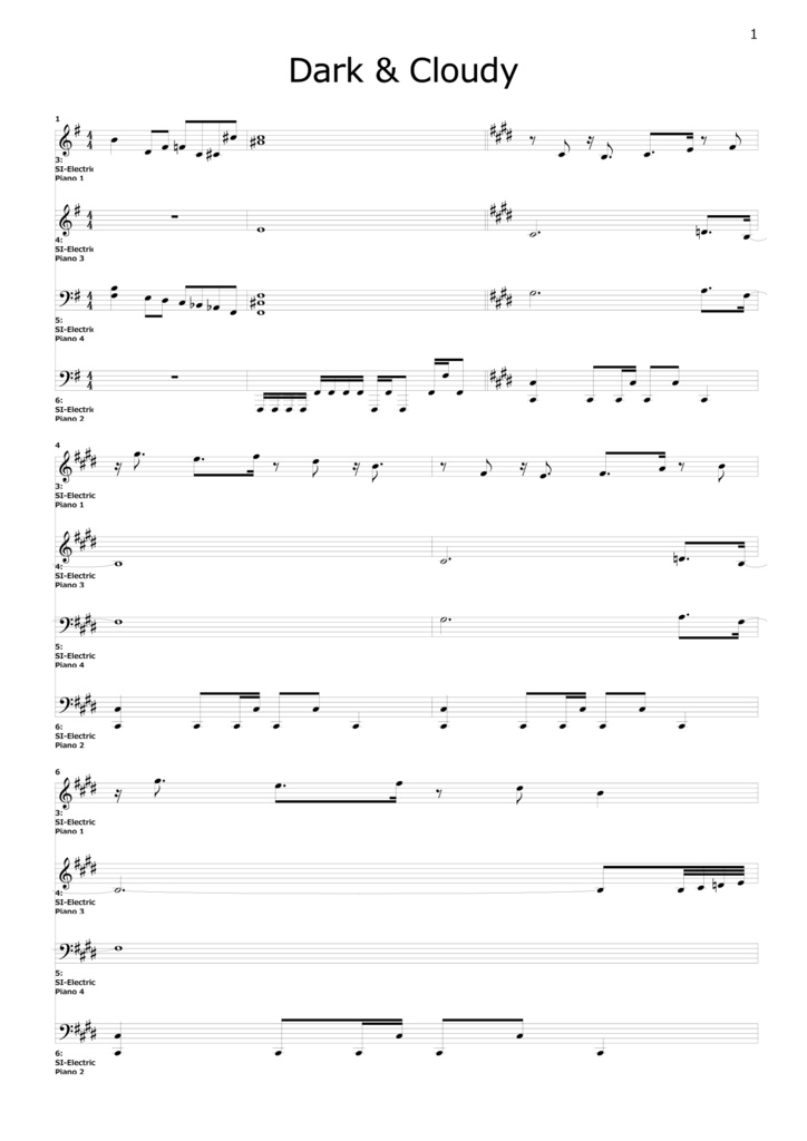 【楽譜】ダーククラウディ (Dark & Cloudy)【星のカービィ スターアライズ】