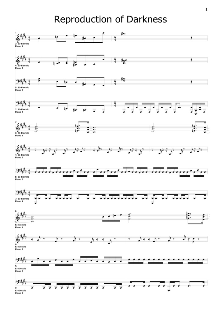 【楽譜】暗黒の復刻 (Reproduction of Darkness)【星のカービィ ロボボプラネット】