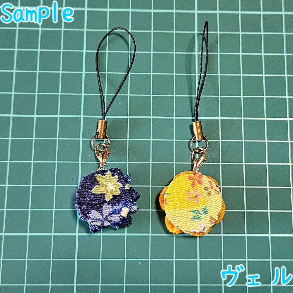 ちりめんつまみ細工(ストラップ•チャーム) ※受注生産