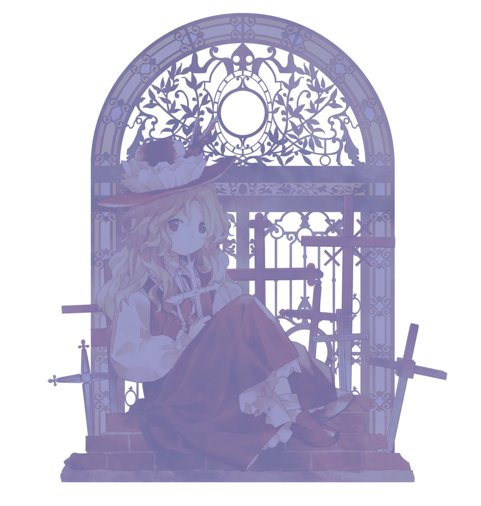 蓬莱人形ジャケットの少女アクリルスタンド