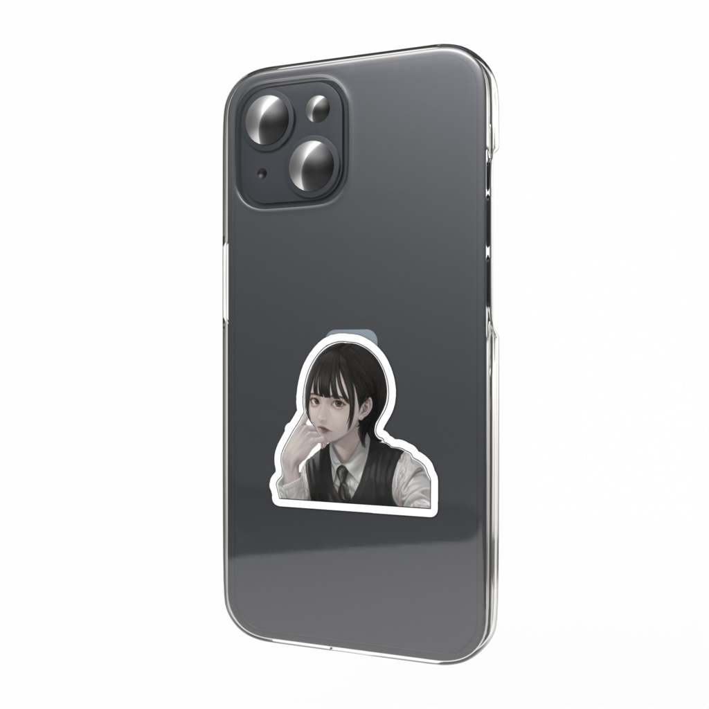 スマホステッカー ショートカットの子