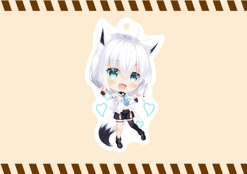 アクリルキーホルダー　白上フブキ