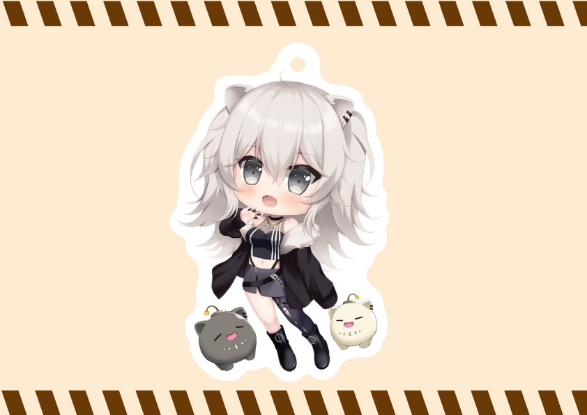 アクリルキーホルダー　獅白ぼたん