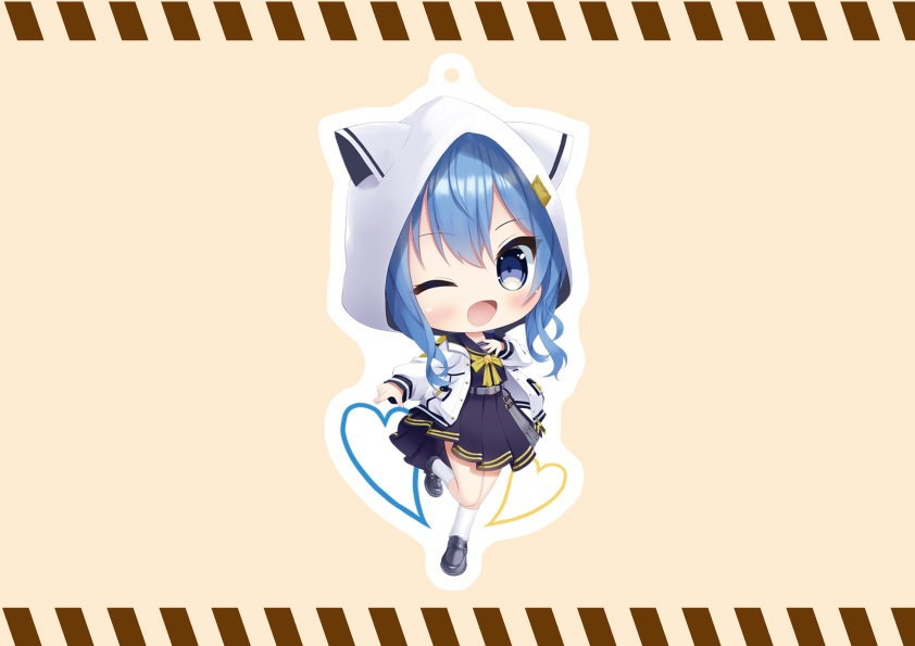 アクリルキーホルダー　星街すいせい-猫耳パーカー