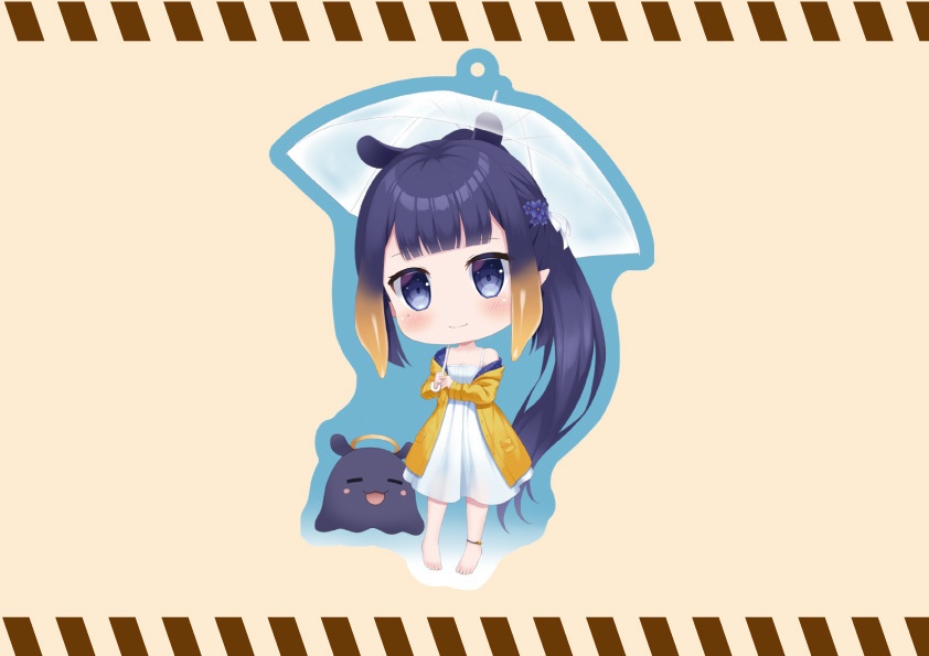 アクリルキーホルダー　一伊那尓栖-VIOLET