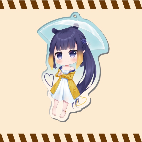 アクリルキーホルダー　一伊那尓栖-VIOLET