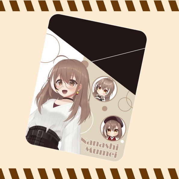 スマホ用カードポケット 七詩ムメイ-私服