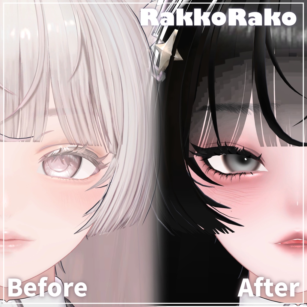 🖤 Messy Girl Make Up Texture for LUMINA / ルミナ 🖤 (+Face BlendShape Key!!)