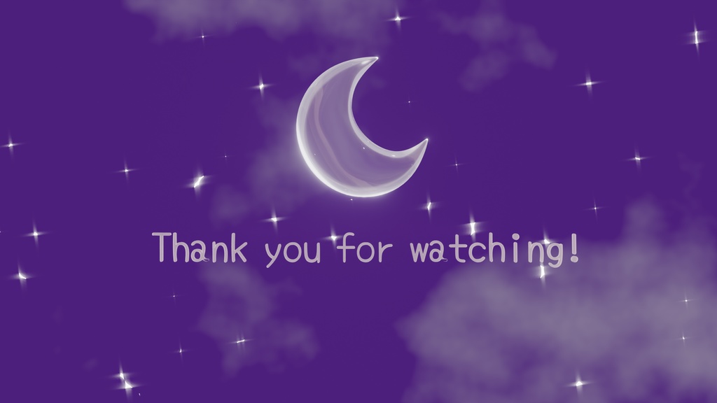 【無料配布】配信や動画に🌙クリスタルムーンの配信終了アニメーション