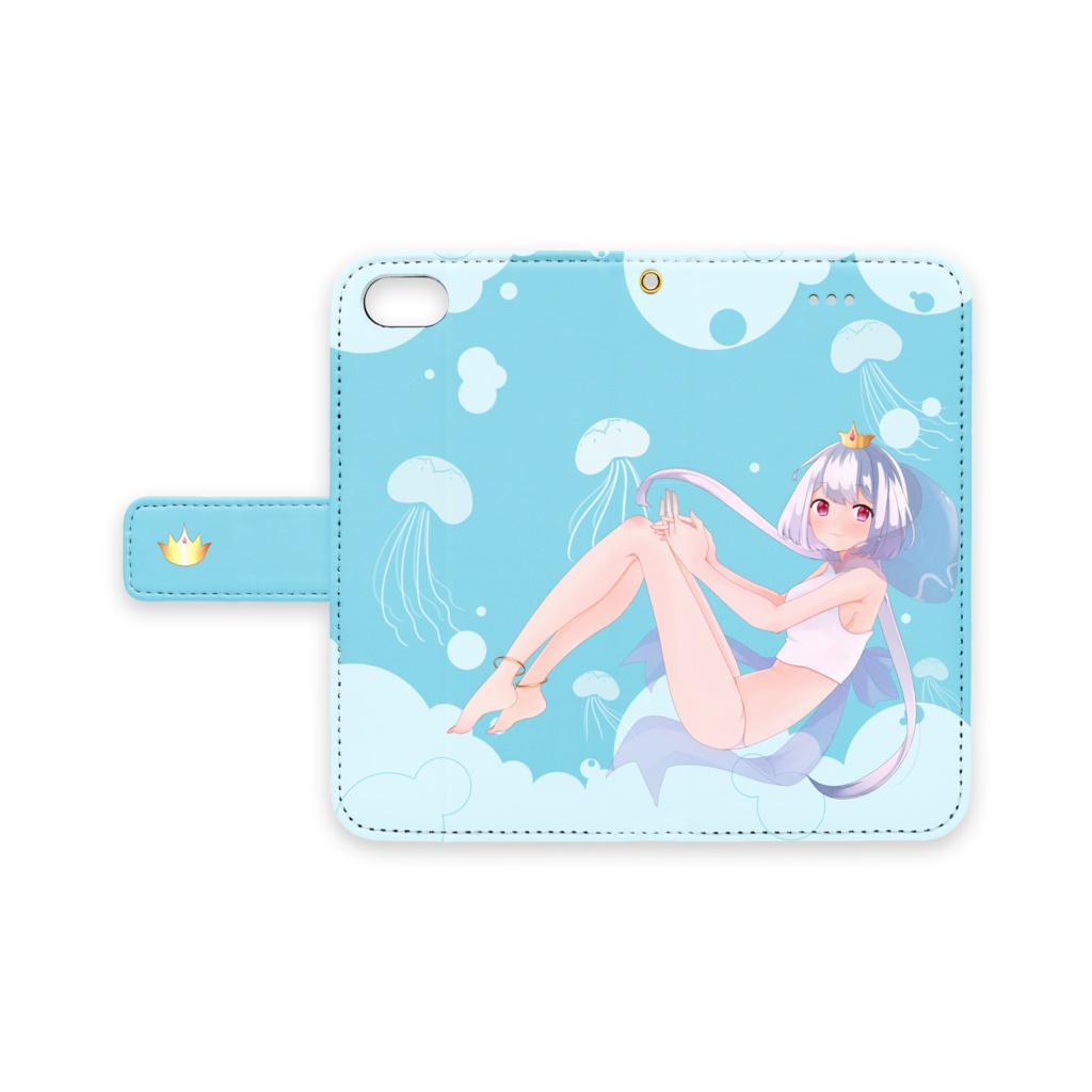 iPhoneケース/くらげ【手帳型スマホケース】