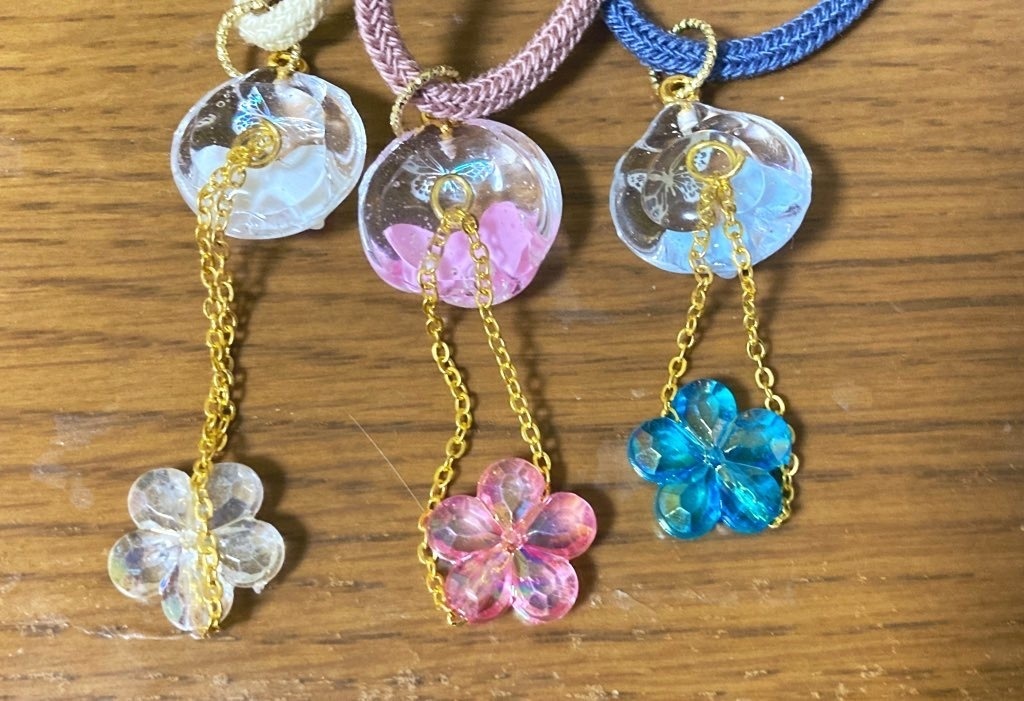 ꫛꫀꪝ✧‧˚オリジナルレジン♡シルバーピンク - ピアス