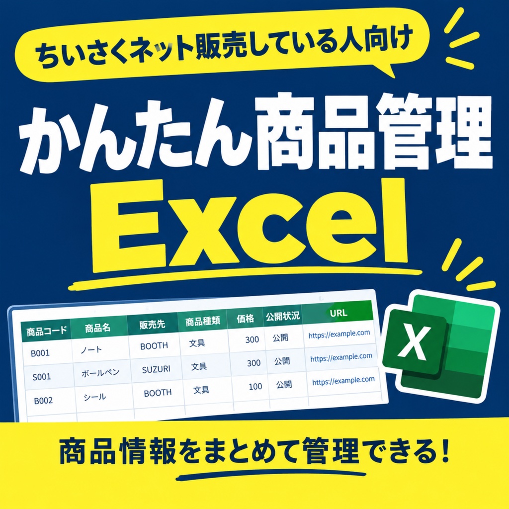 小さくネット販売している人向け|かんたん商品管理Excel