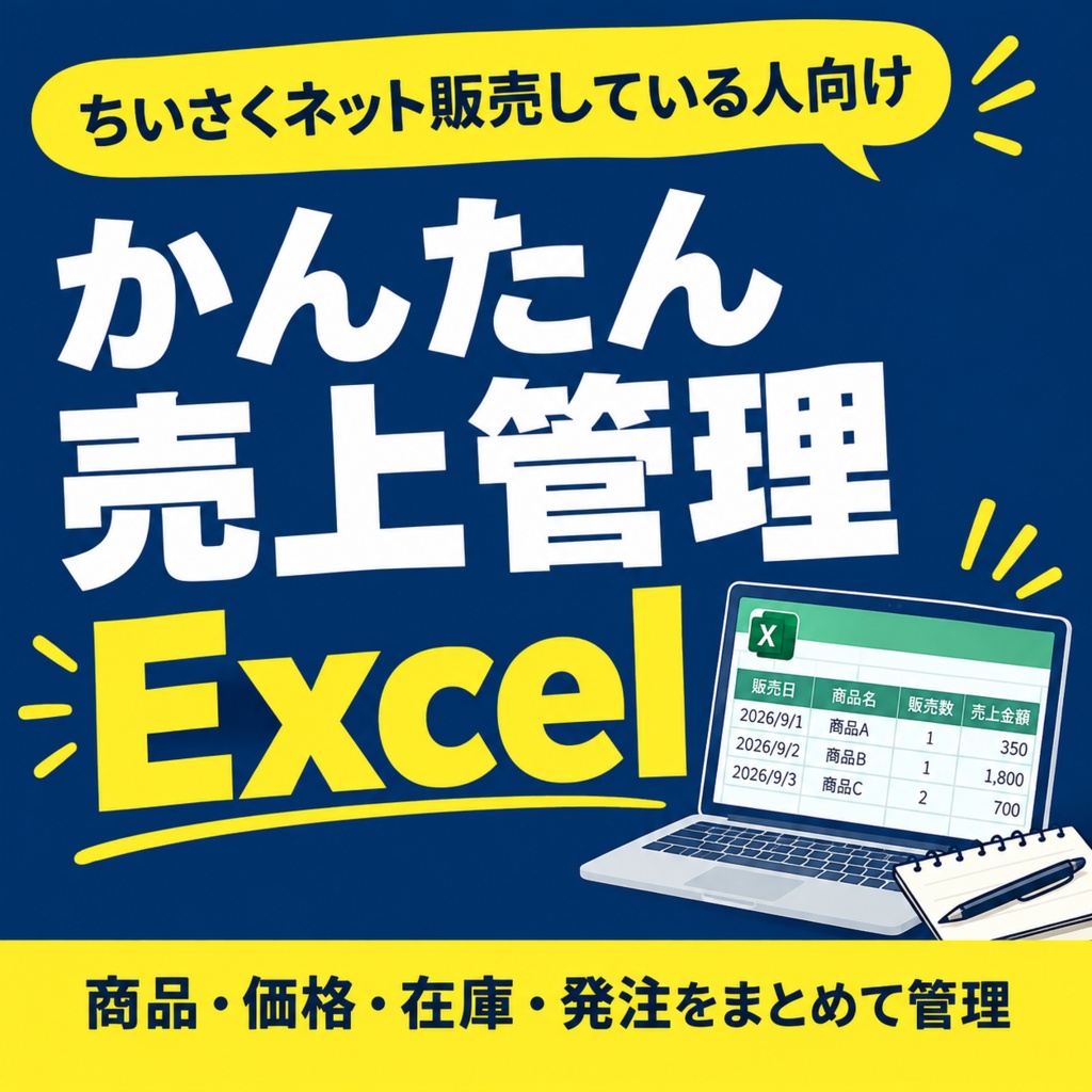 小さくネット販売している人向け｜かんたん売上管理Excel