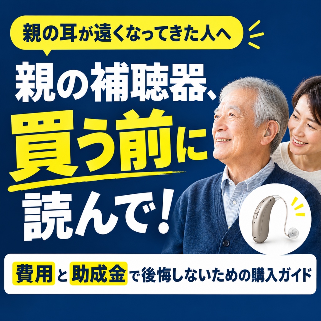 親の補聴器、買う前に読んで！費用と助成金で後悔しないための購入ガイド