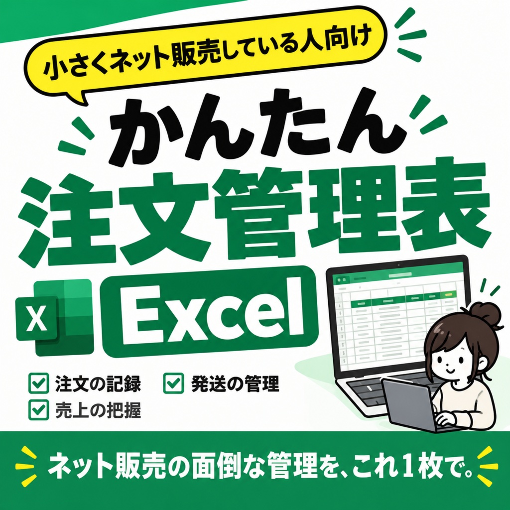 小さくネット販売している人向け｜かんたん注文管理表Excel