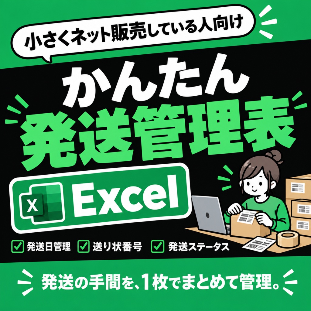 小さくネット販売している人向け｜かんたん発送管理表Excel