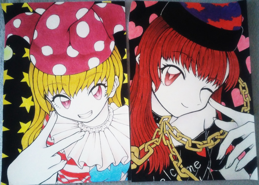 ヘカーティア・ラピスラズリ&クラウンピース(原画)