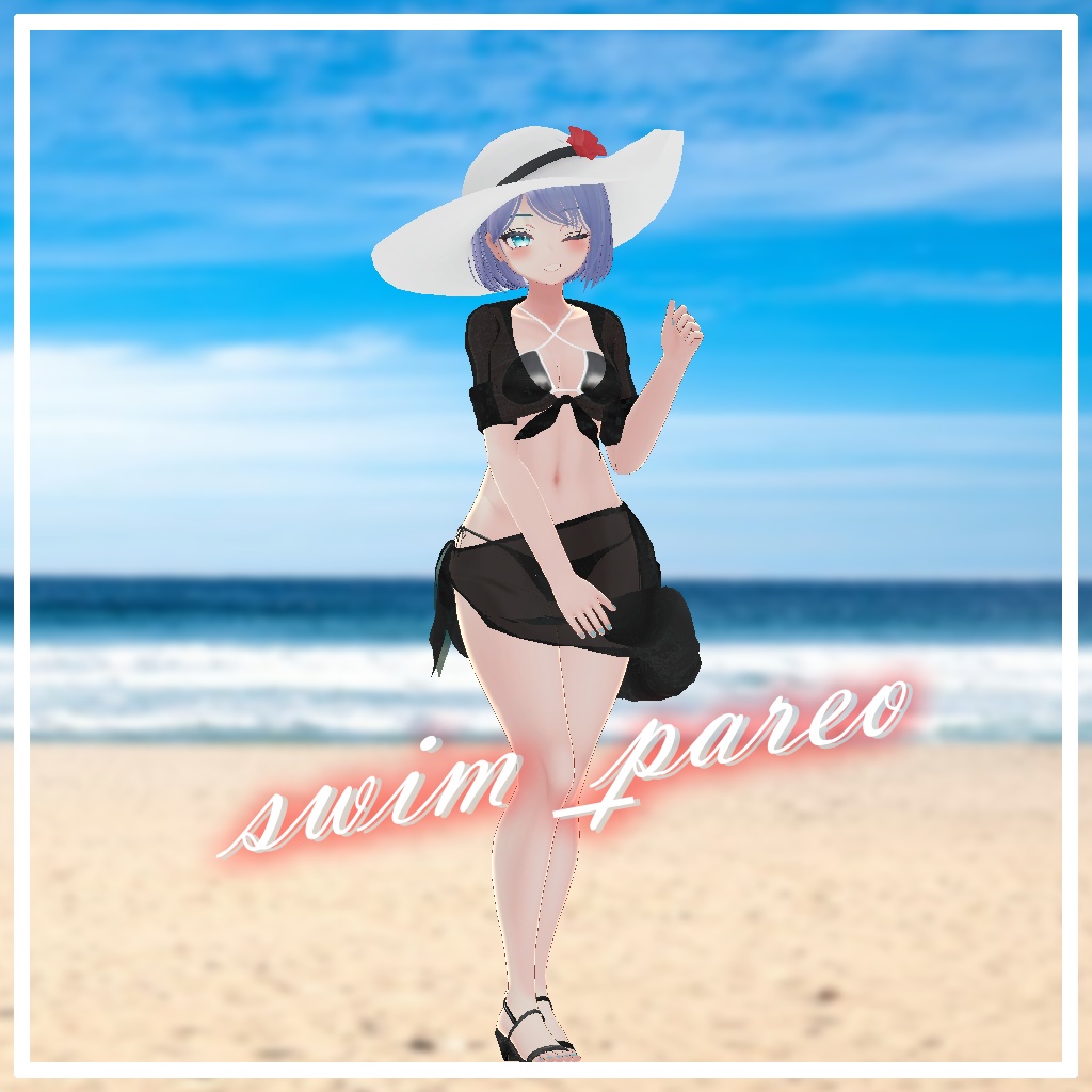 『竜胆_PB_対応』【3D衣装モデル】Swim&pareo