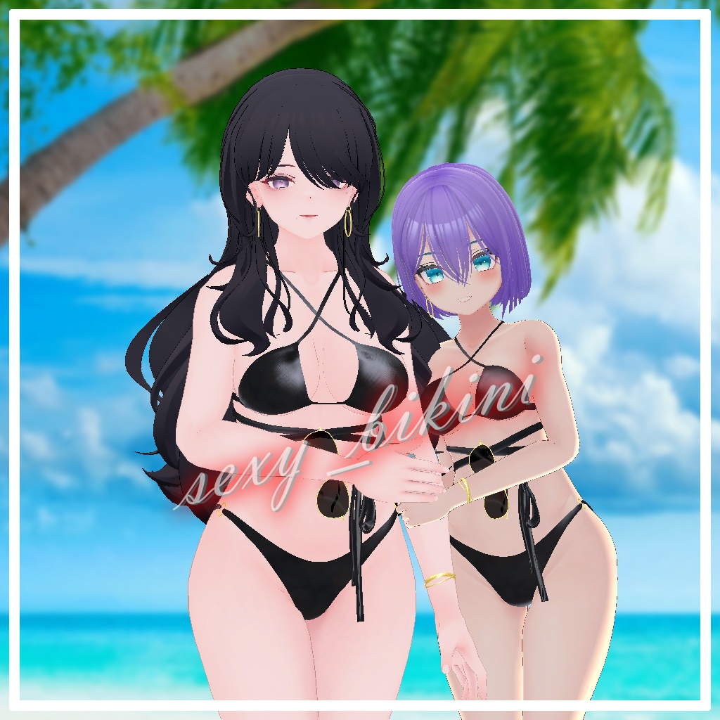『くろなつ,竜胆』【3D衣装モデル】crossbikini