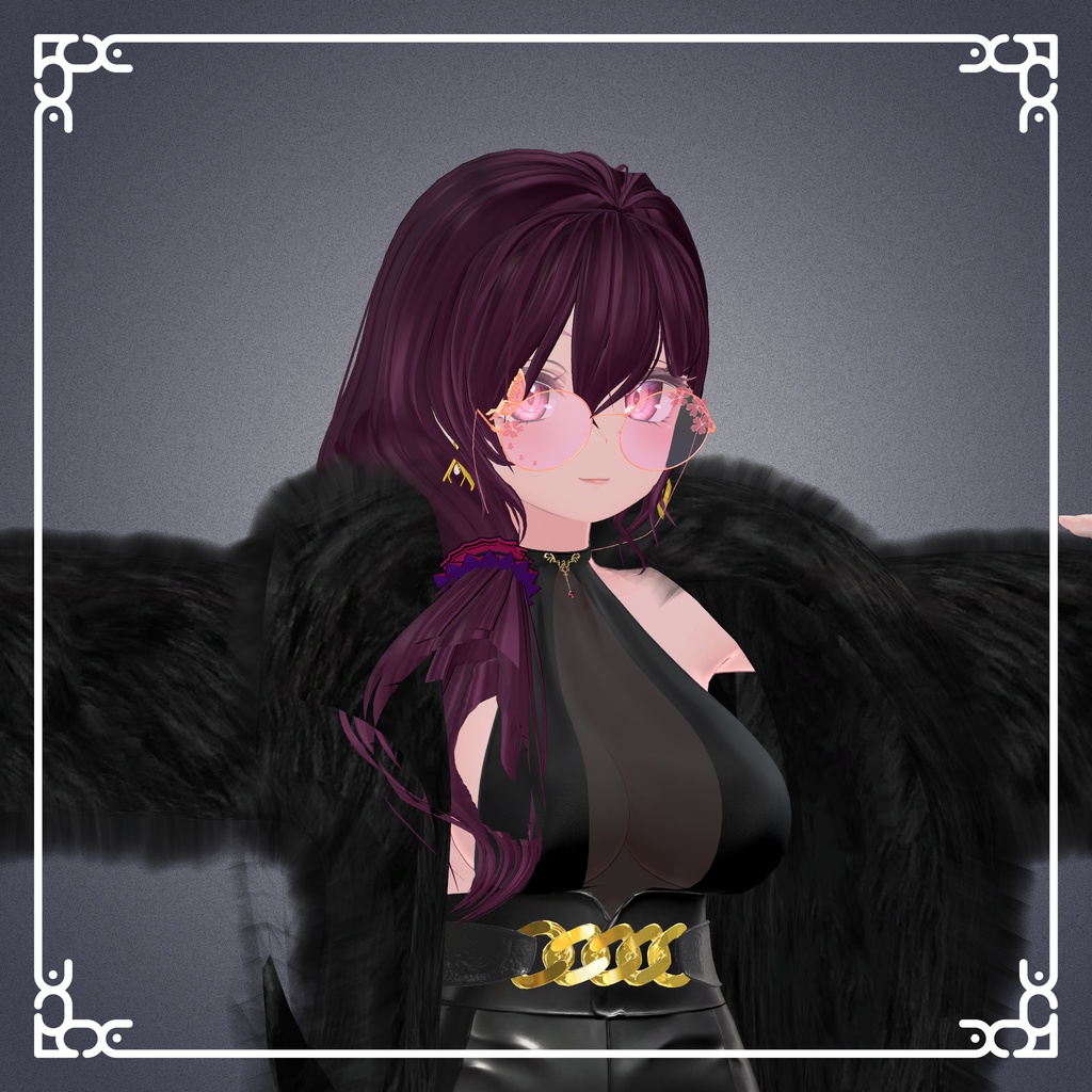 『free』【3D衣装モデル】butterfly_glasses