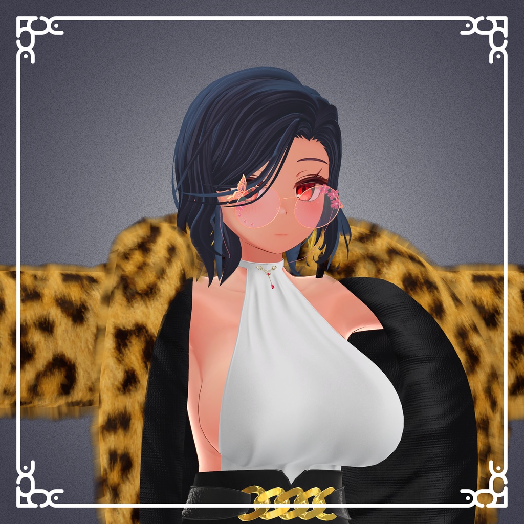 『free』【3D衣装モデル】butterfly_glasses