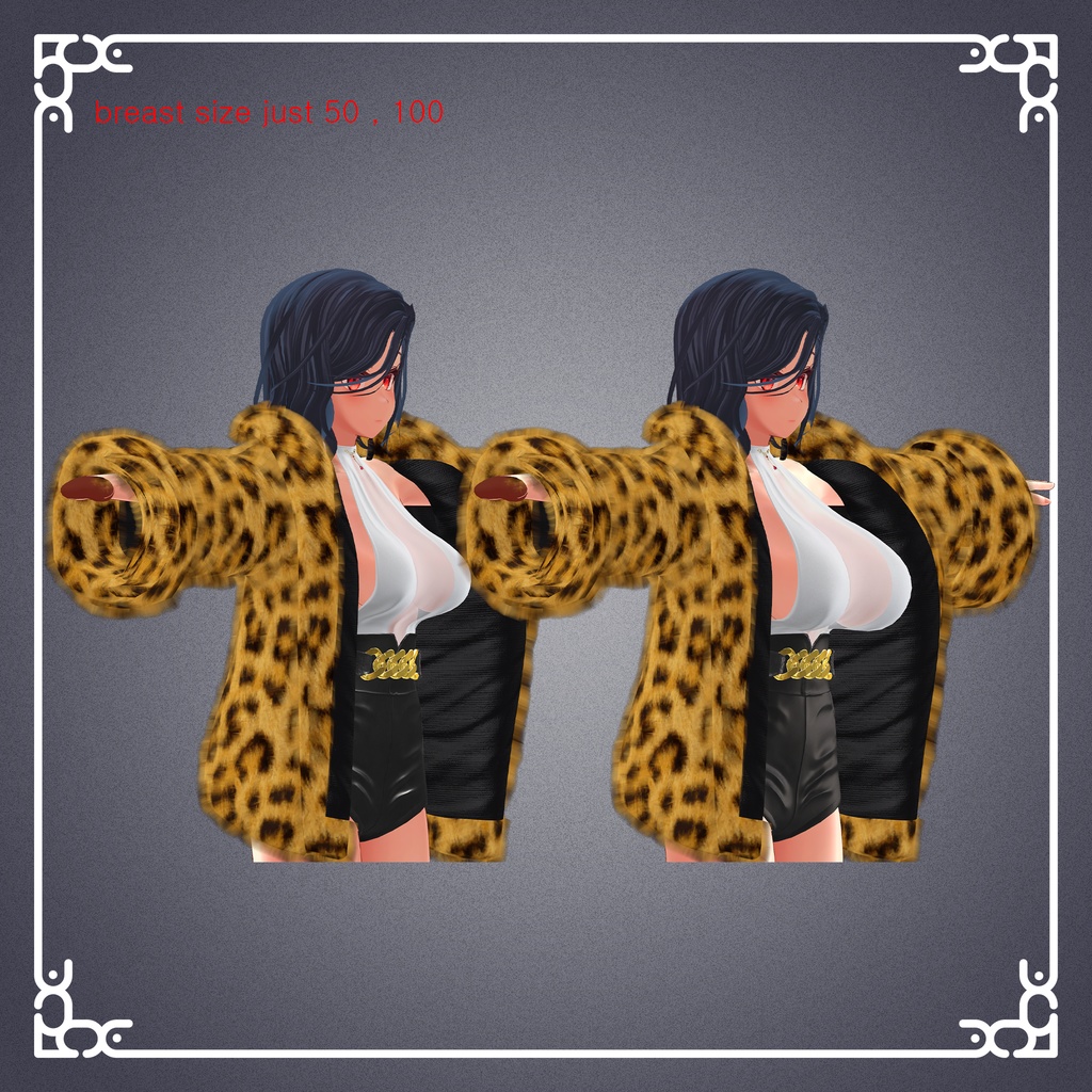 『桔梗,セレスティア,イメリス,Grus』【3D衣装モデル】Fur_coat