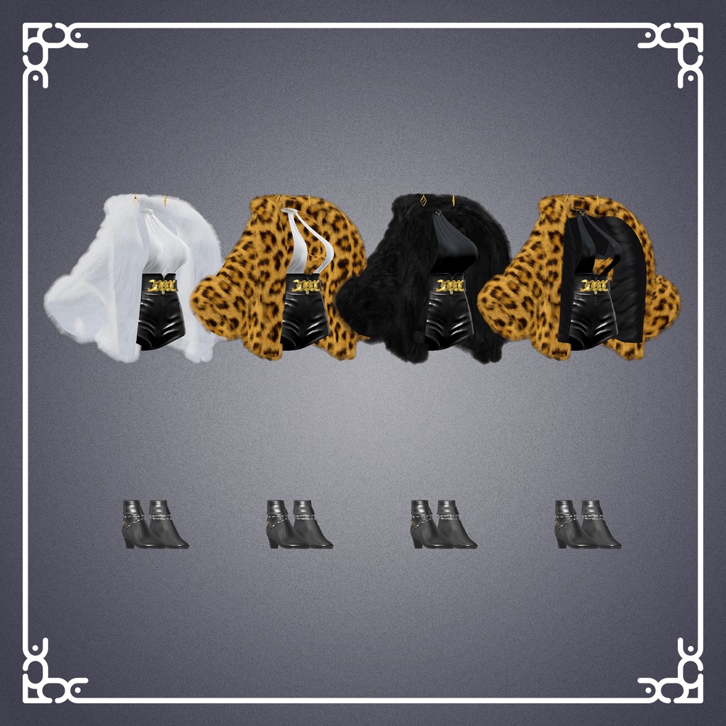 『桔梗,セレスティア,イメリス,Grus』【3D衣装モデル】Fur_coat