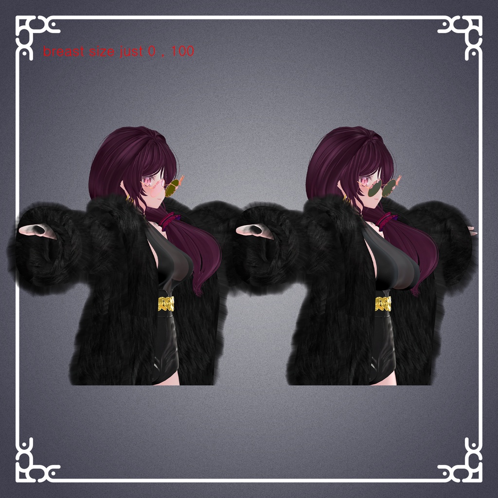 『桔梗,セレスティア,イメリス,Grus』【3D衣装モデル】Fur_coat
