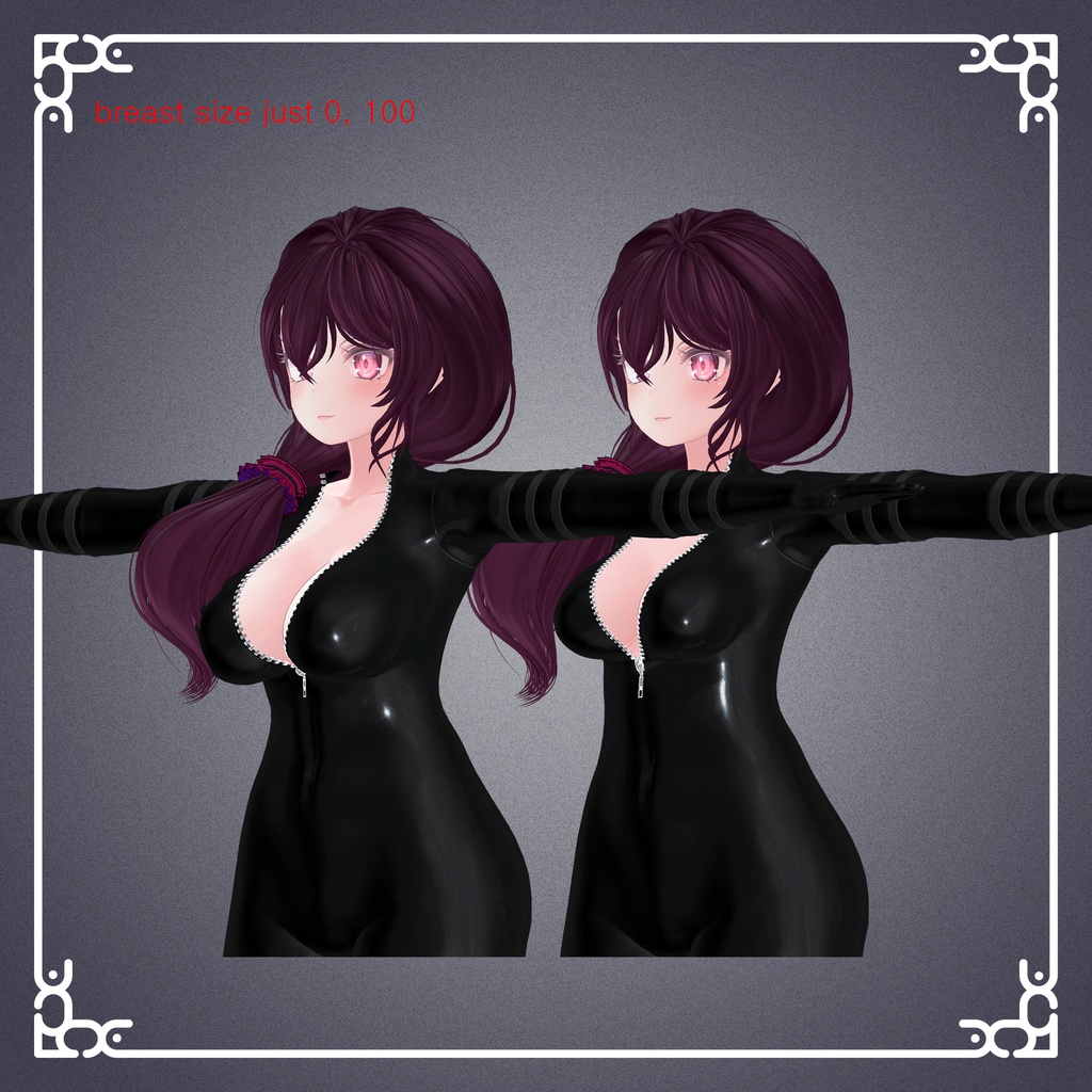 『桔梗,セレスティア,イメリス』【3D衣装モデル】bodysuit