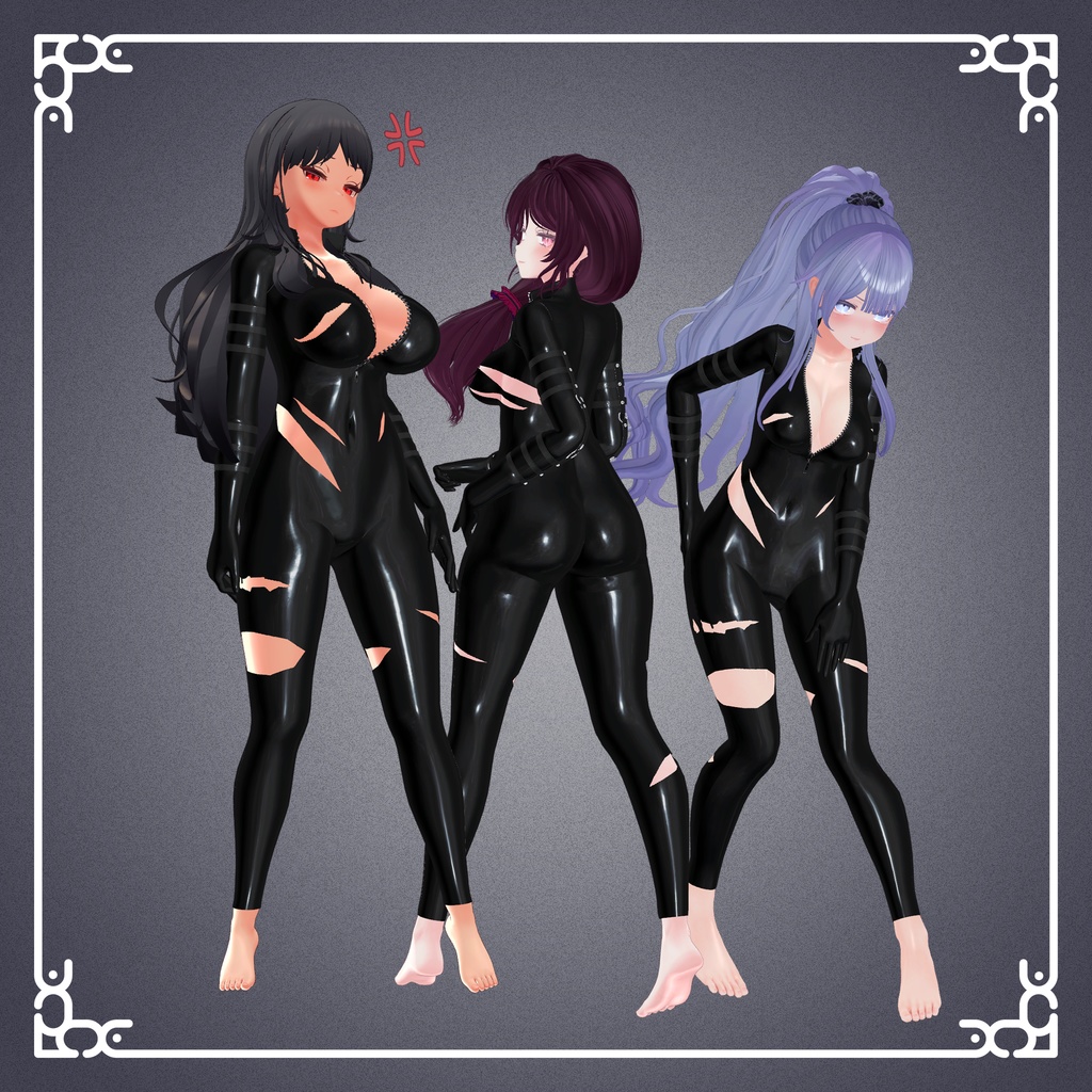 『桔梗,セレスティア,イメリス』【3D衣装モデル】bodysuit