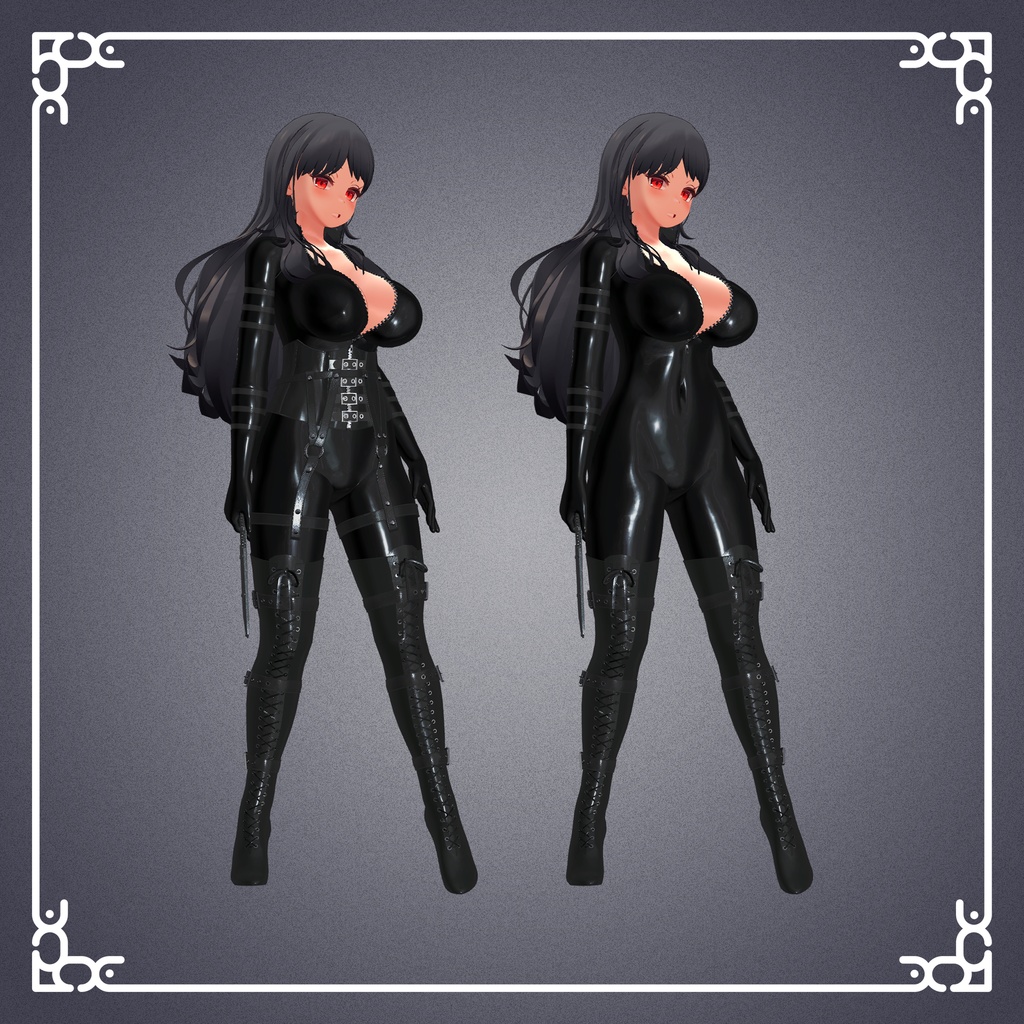 『桔梗,セレスティア,イメリス』【3D衣装モデル】bodysuit