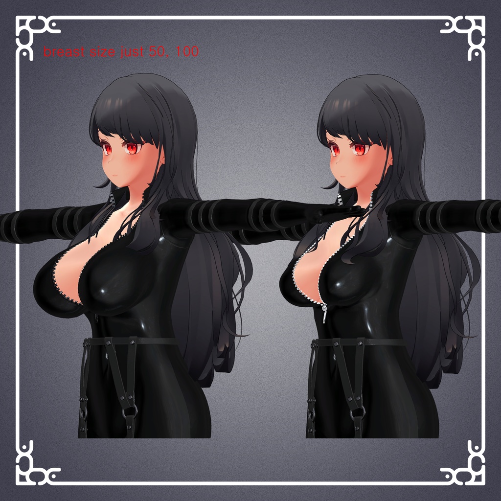 『桔梗,セレスティア,イメリス』【3D衣装モデル】bodysuit