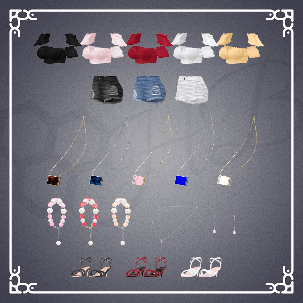 『9アバター対応』【3D衣装モデル】city life wear