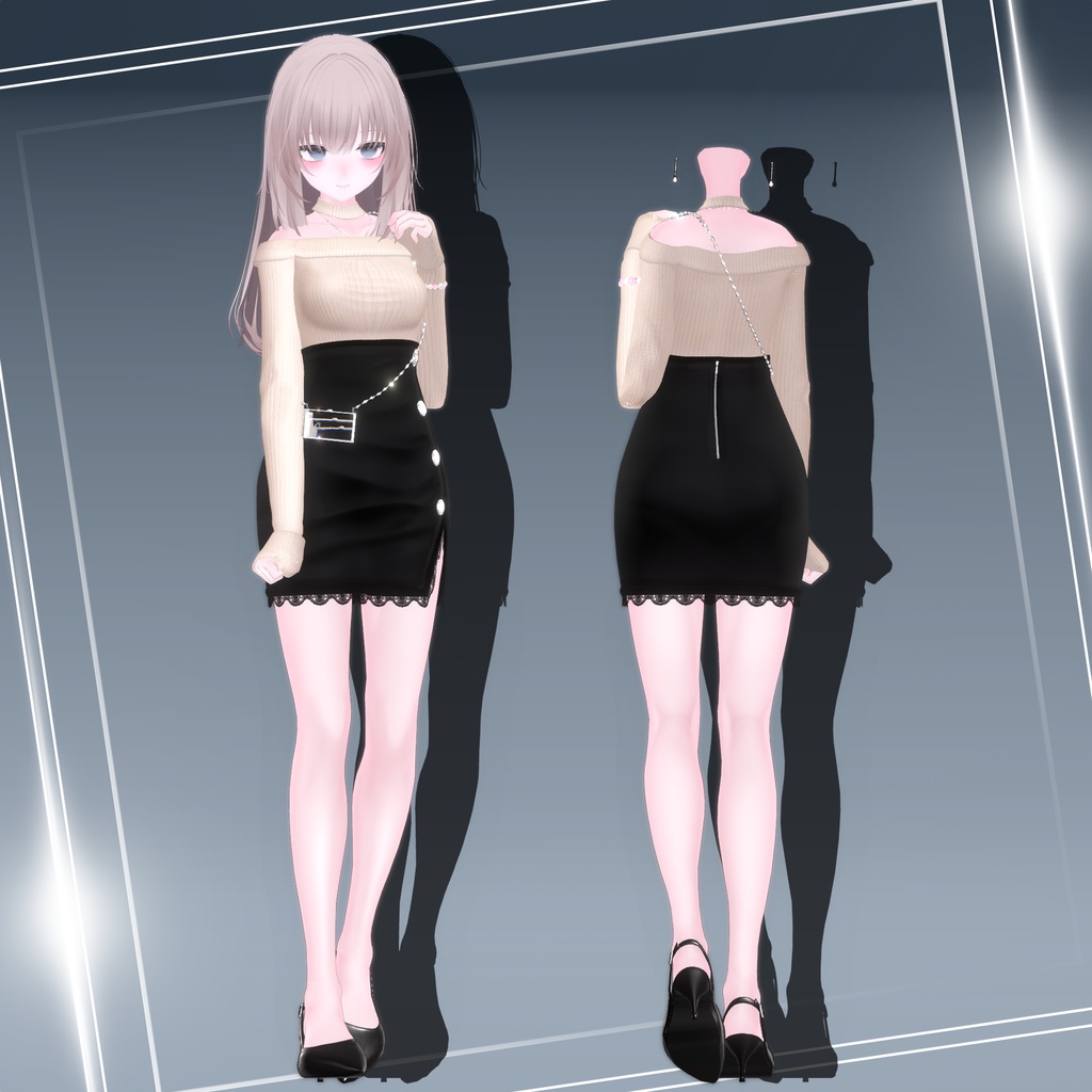 『9アバター対応』【3D衣装モデル】city life wear