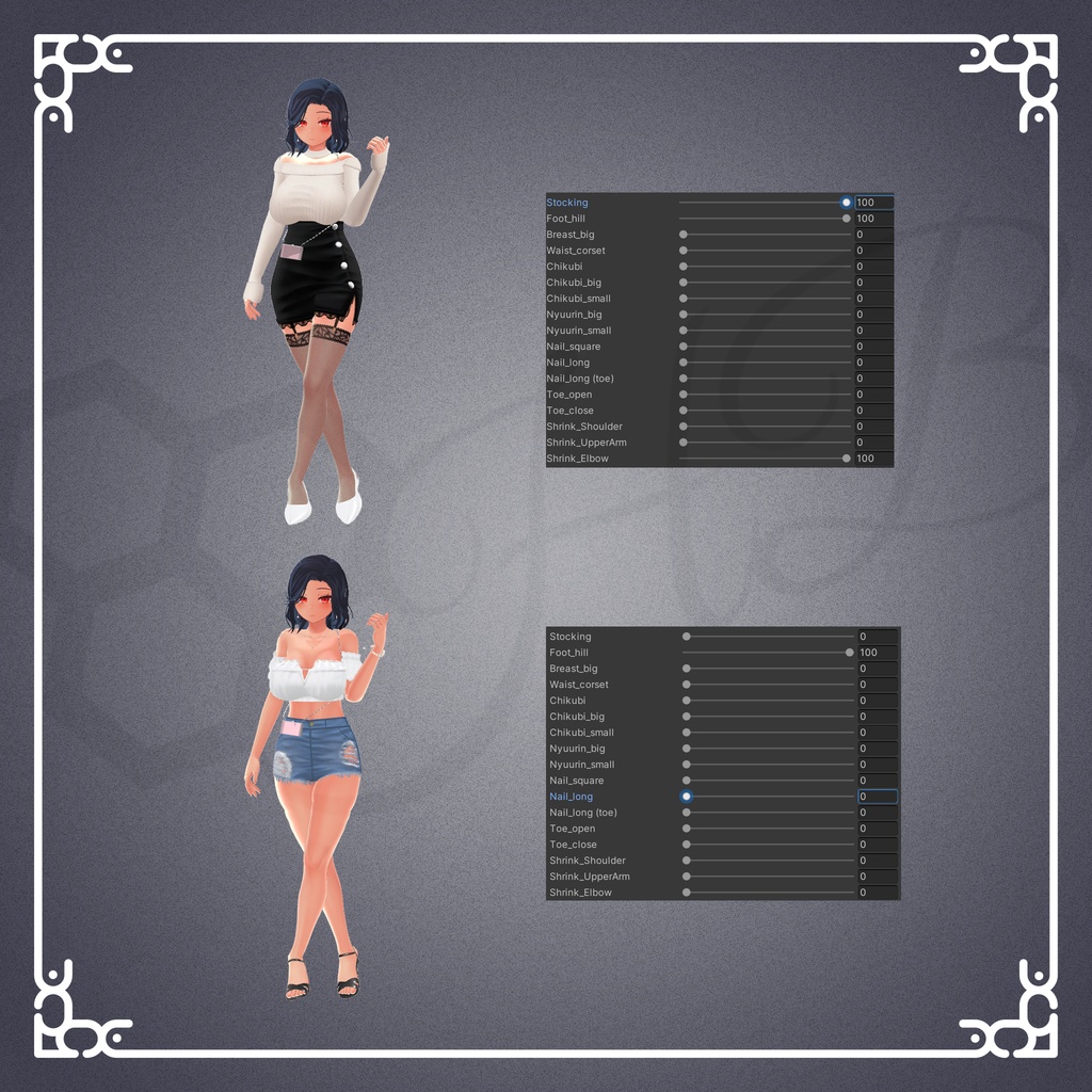 『9アバター対応』【3D衣装モデル】city life wear