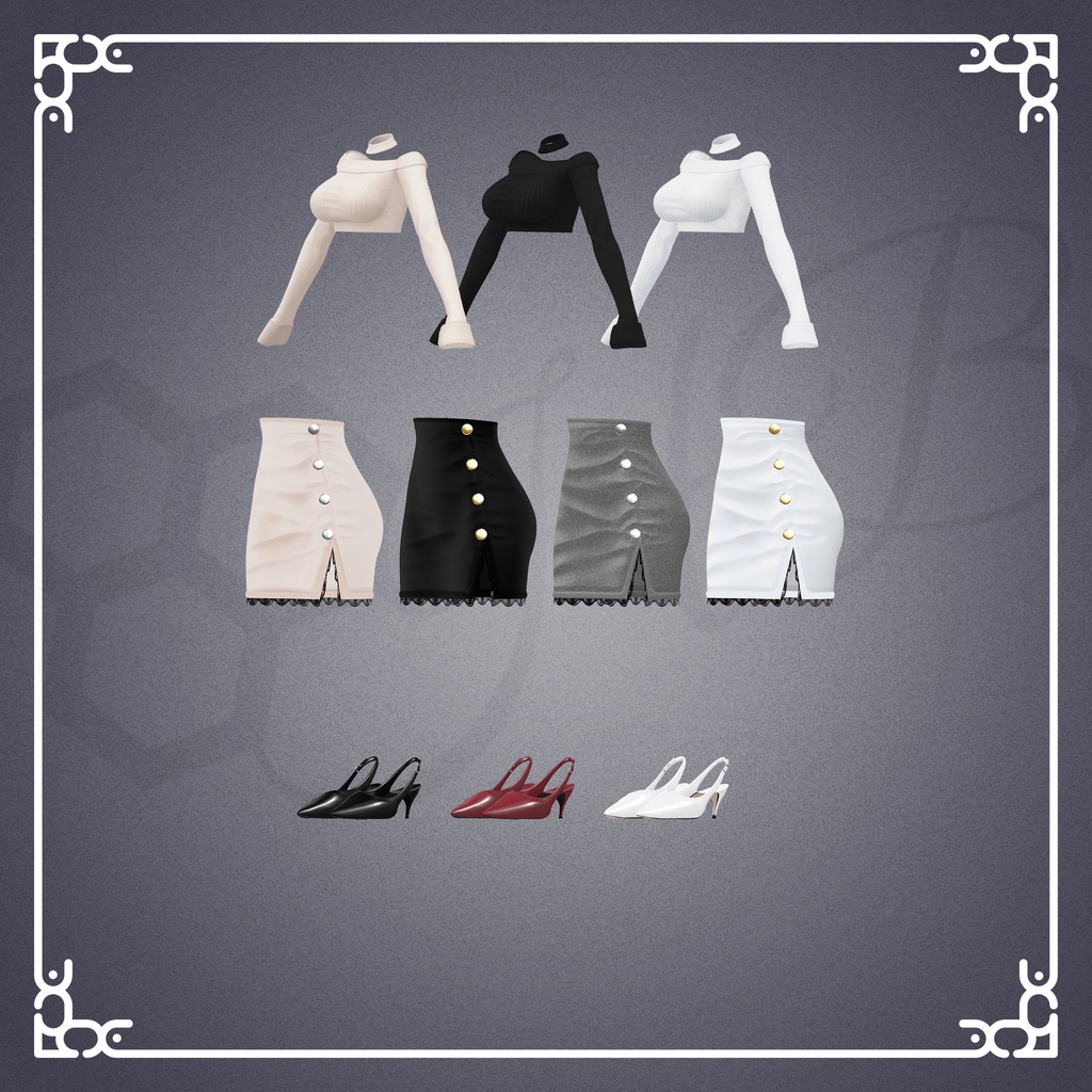 『9アバター対応』【3D衣装モデル】city life wear