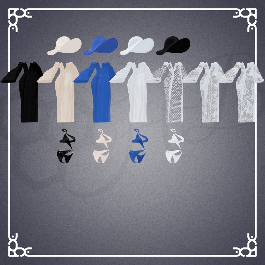 『6アバター対応』【3D衣装モデル】swimwear_2set