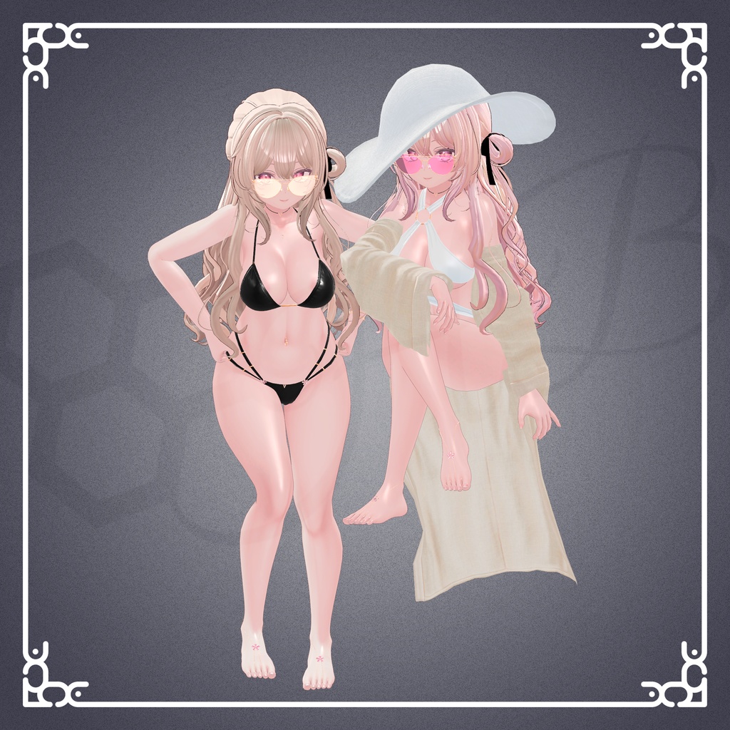 『6アバター対応』【3D衣装モデル】swimwear_2set