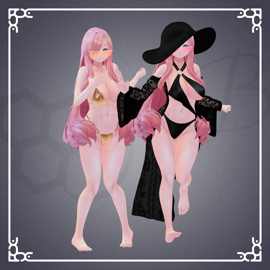 『6アバター対応』【3D衣装モデル】swimwear_2set